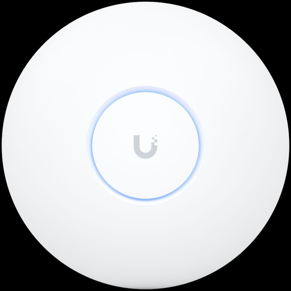 Ubiquiti U7-Pro-Max Ceiling-mounted WiFi 7 AP with 8 spatial streams, 6 GHz support, and a dedicated spectral scanning engine for interference-free WiFi in demanding, large-scale environments