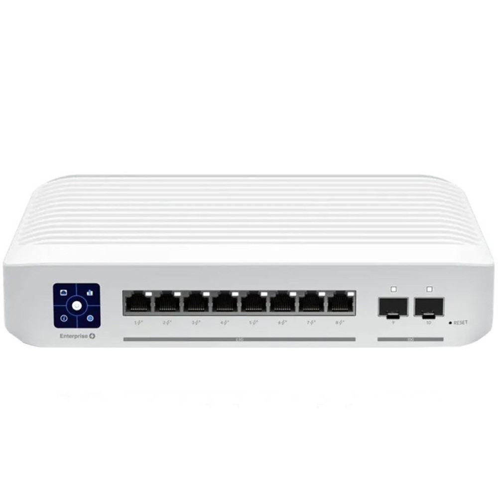 Ubiquiti Enterprise Layer 3, PoE switch with (8) 2.5GbE, 802.3at PoE+ RJ45 ports and (2) 10G SFP+ ports