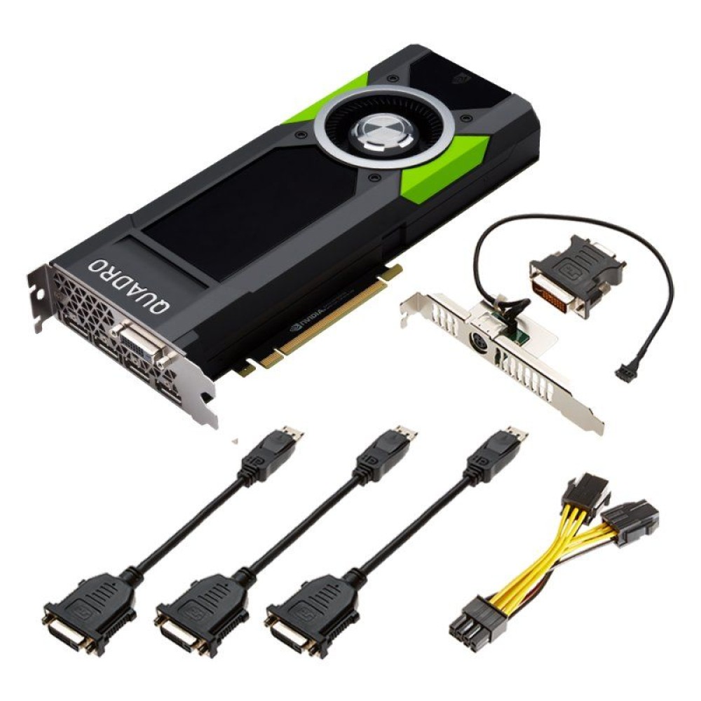 PNY Video Card NVIDIA Quadro P5000 16 GB GDDR5 256-bit  288GB/s  2560 PCI Express 3.0 x16 180W DisplayPort 1.4 Mosaic Mode 3D Stereo Support