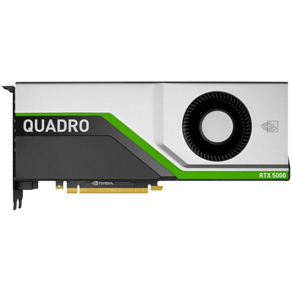 Видеоплата PNY NVIDIA Quadro RTX 5000, Turing, 3072 CUDA Cores, 16GB GDDR6, 384 Tensor, 48 RT Cores, 11.2 TFLOPS FP32, DP/VirtualLink