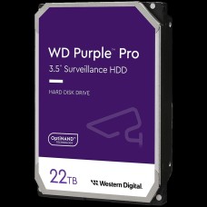 HDD Video Surveillance WD Purple Pro 22TB CMR (3.5'', 512MB, 7200 RPM, SATA 6Gbps, 550TB/year)