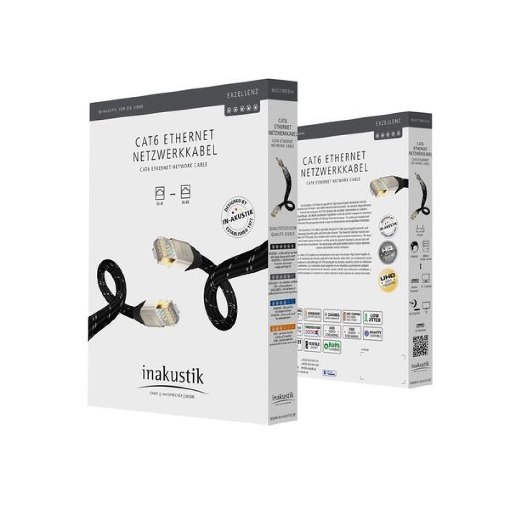 Inakustik Кабель Excellence Network Cable CAT6 RJ45  RJ45 1,0m EAN:4001985514380