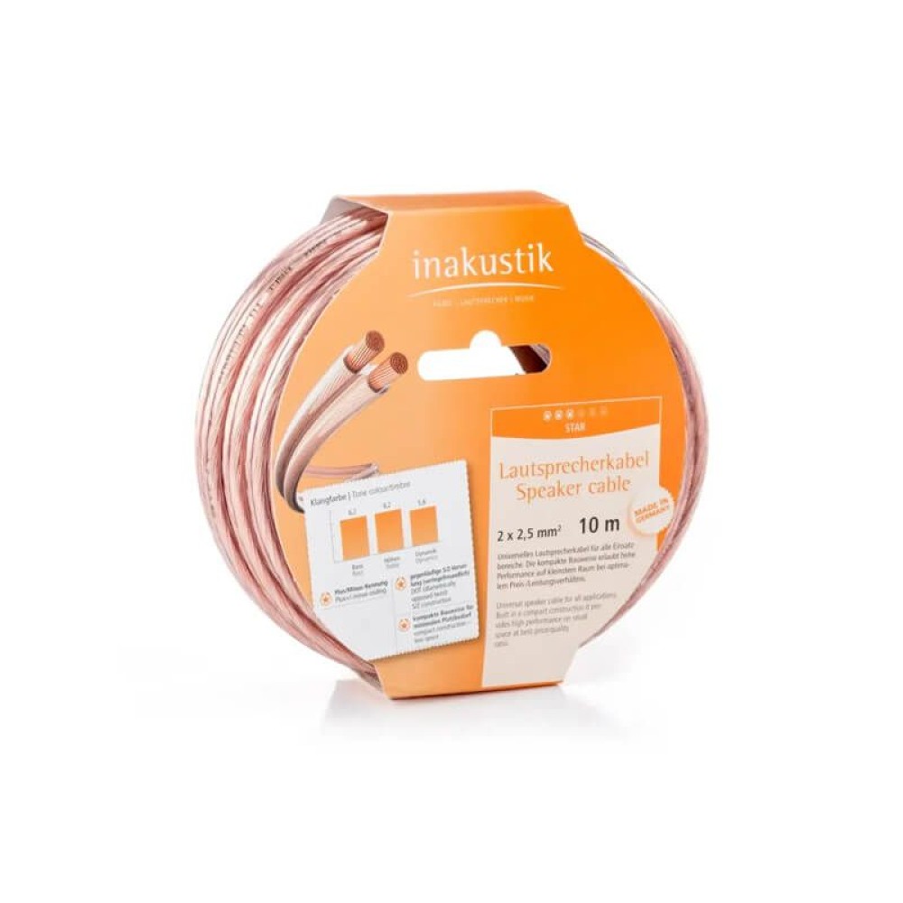 inakustik Кабель акустический Star 2x2,5 (бухта 10 м) EAN:4001985650101